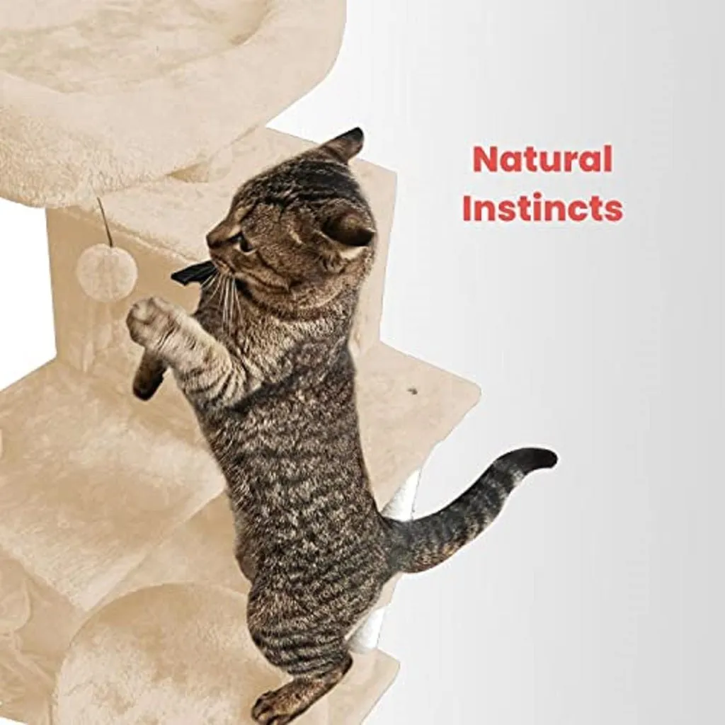 118cm Plush Cat Tree Condo