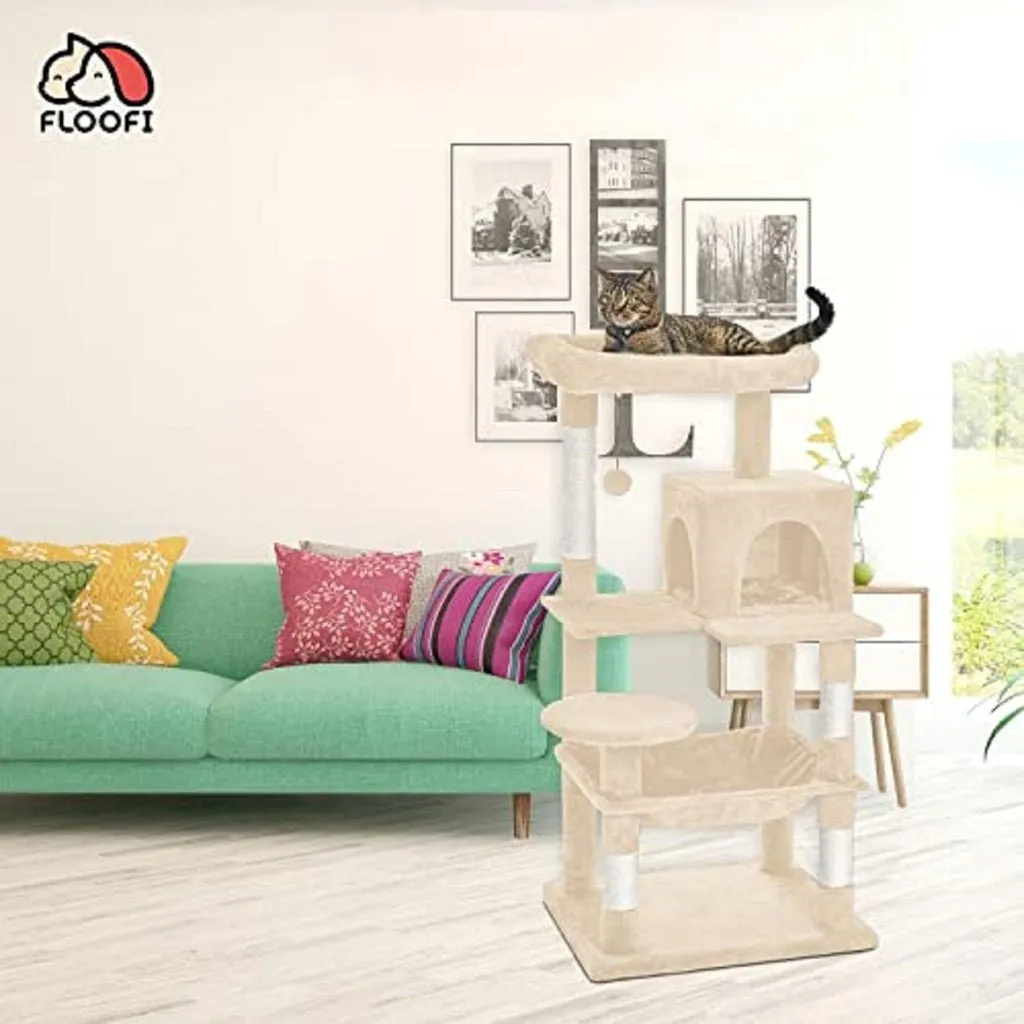 118cm Plush Cat Tree Condo