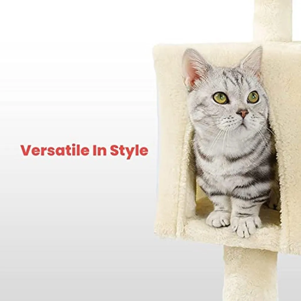 118cm Plush Cat Tree Condo