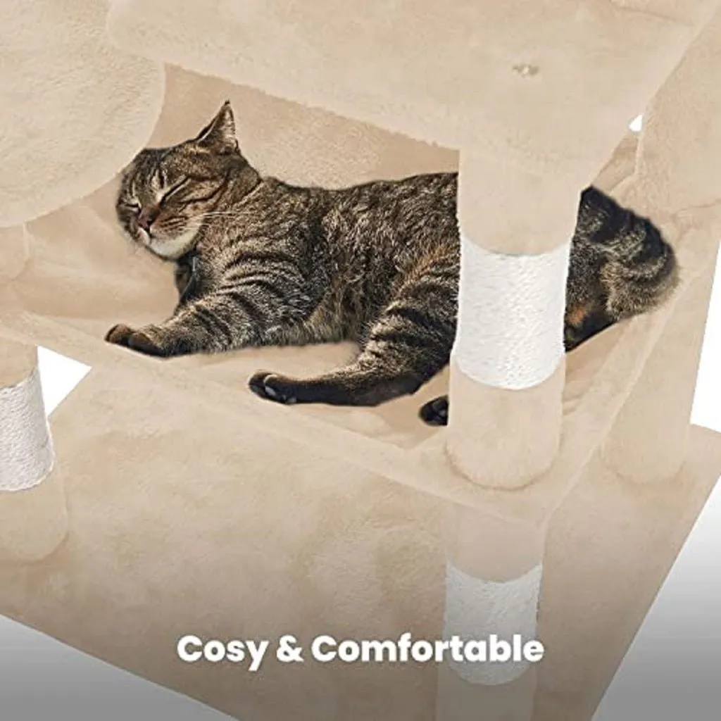 118cm Plush Cat Tree Condo