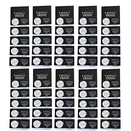 50 pcs Pack - CR2032 Battery 3v Lithium Button Cell Coin 2032 Battery Nightkonic
