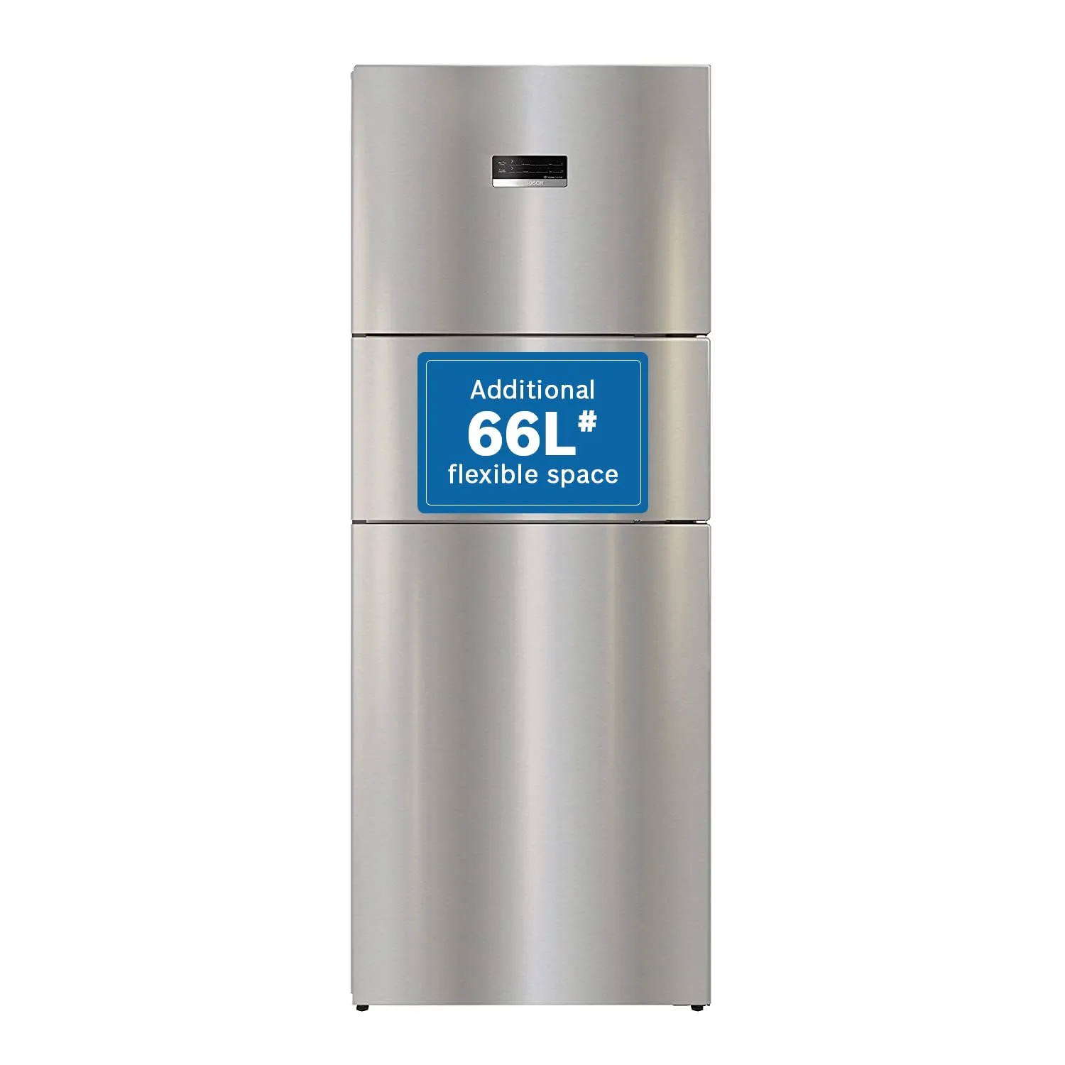 BOSCH Serie 6 CMC36S05NI 364 Litres Frost Free Vario Inverter Triple Door Refrigerator Sparkly Steel