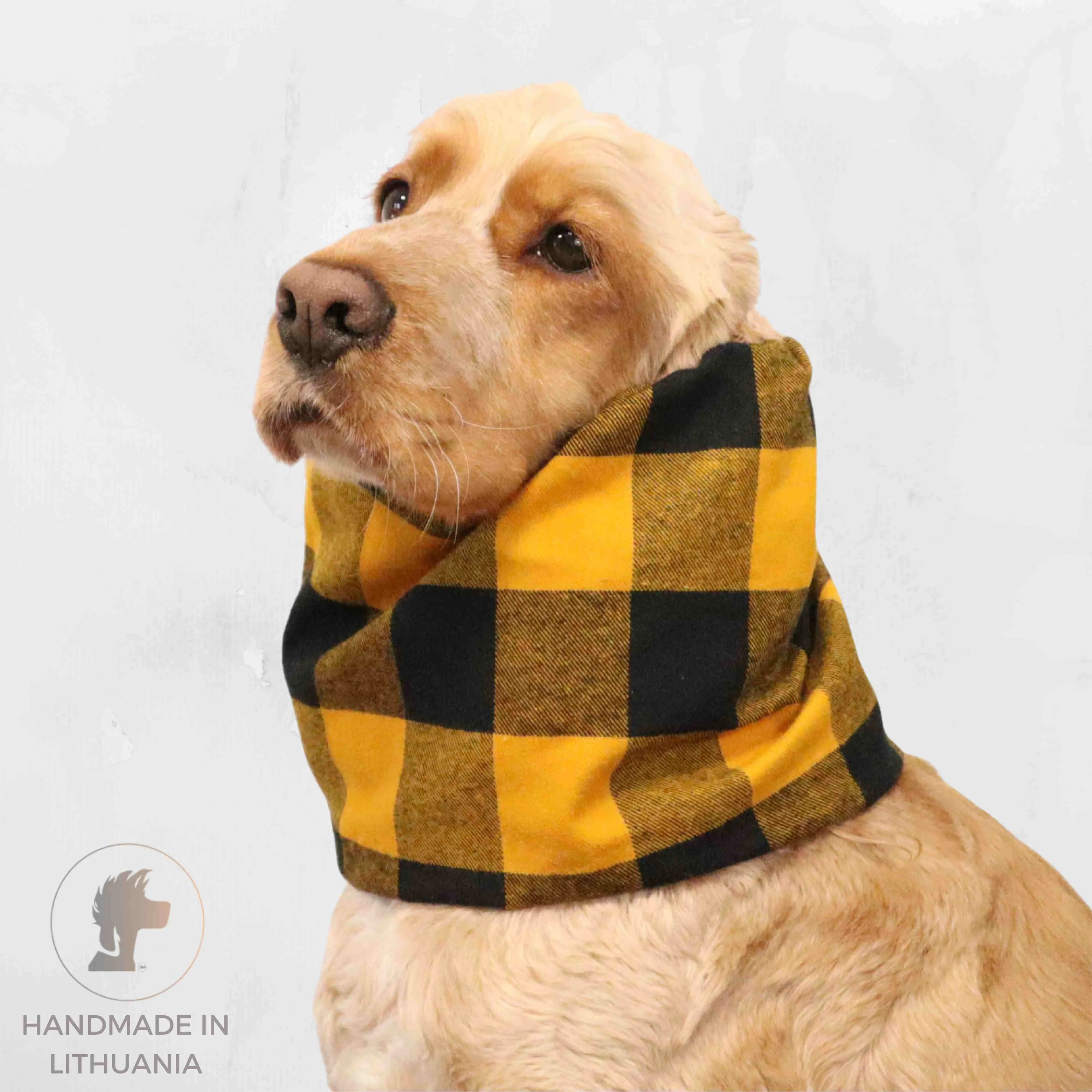 Flannel Dog Snood | Yellow Plaid