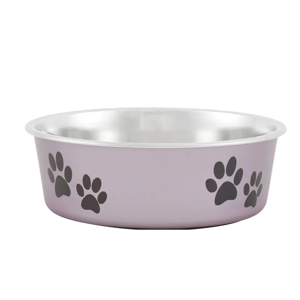 Loving Pets Metallic Grape Non-Skid Stainless Steel Pet Bowl
