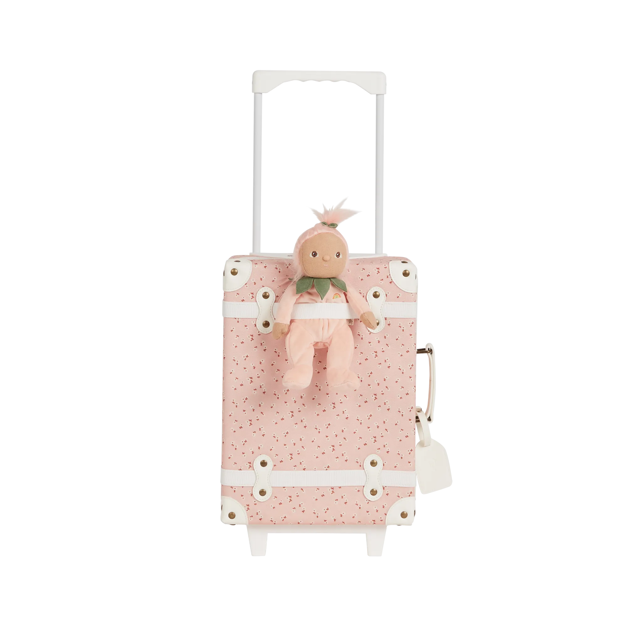 Olli Ella See-ya Suitcase - Pink Daisies