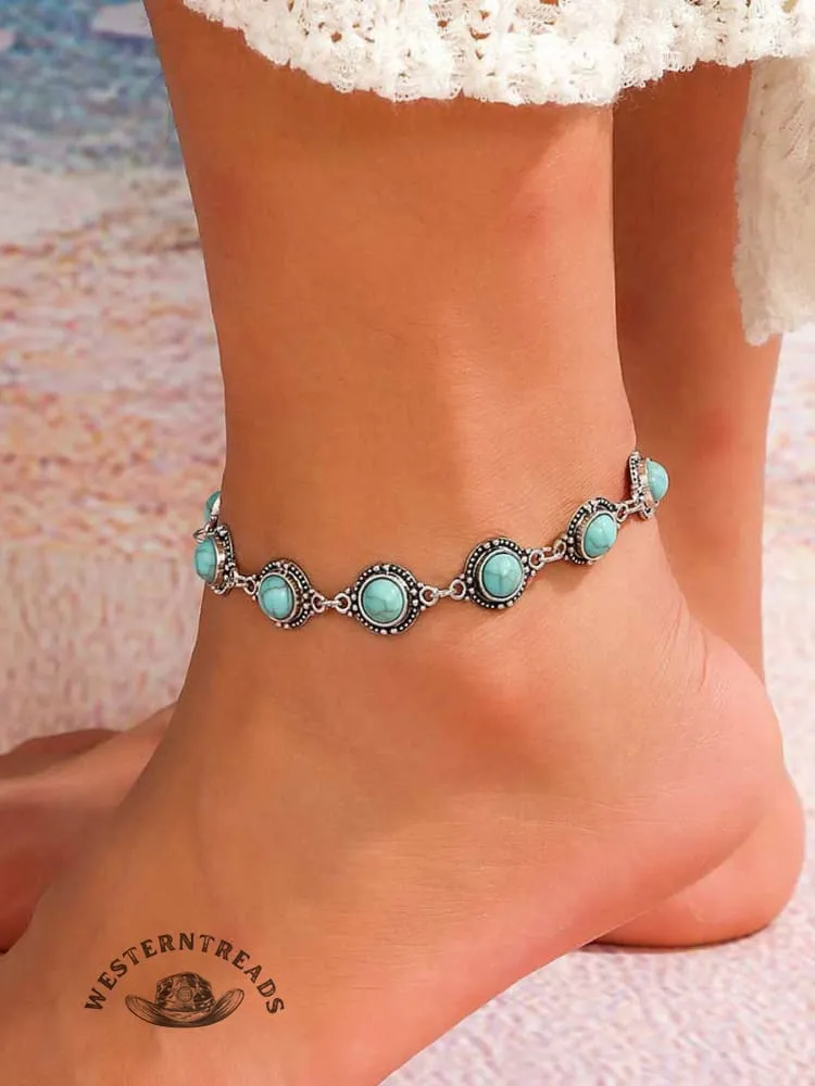 Vintage Turquoise Accessories Anklet